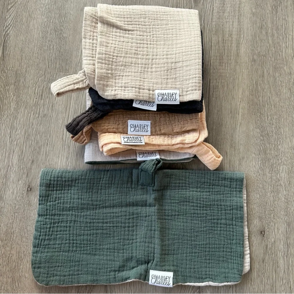 6 Charley Charles Gauze Pacifier Holder Blanket - 12 X 12